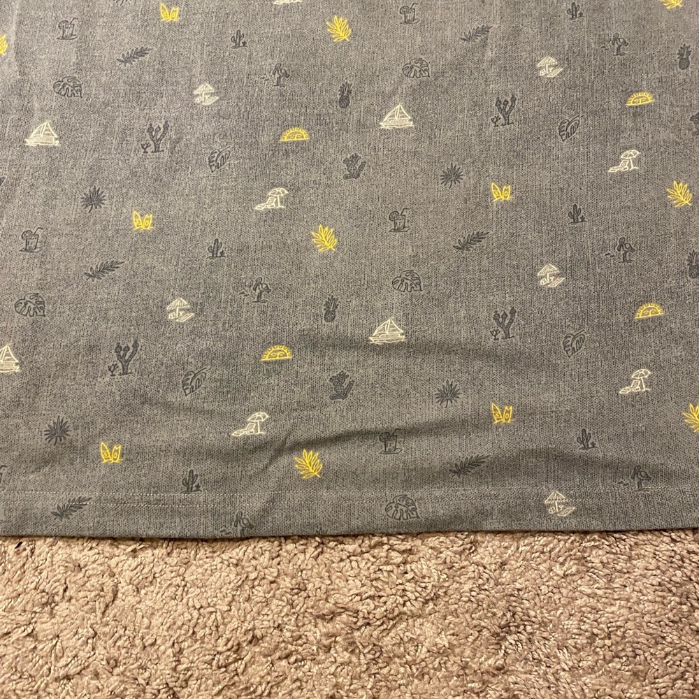 RARE Columbia Omni Wick Polo Beach Scene Adult Mens Size Large Gray Unique Shirt - Picture 10 of 10